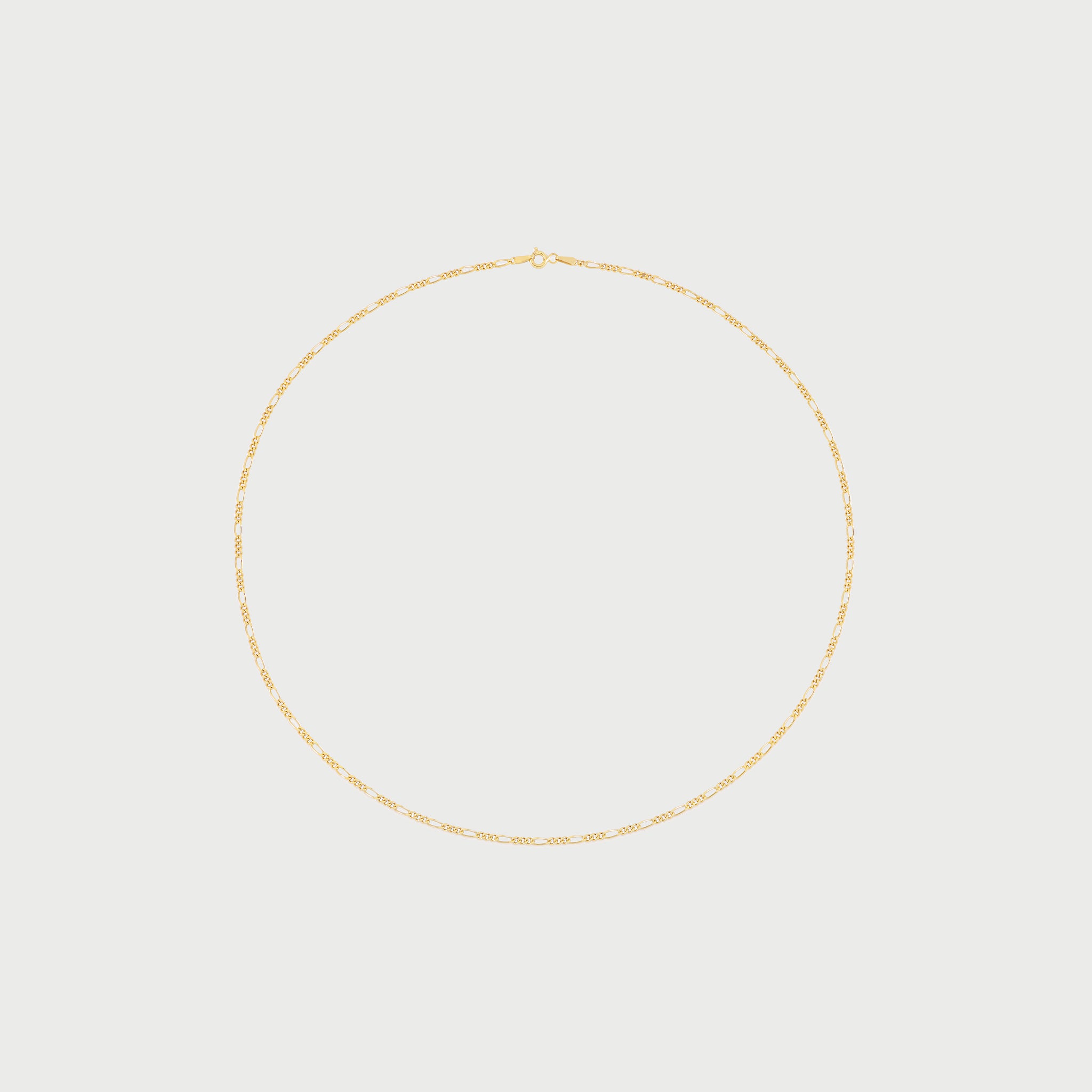 Figaro Slim Choker Necklace in Gold