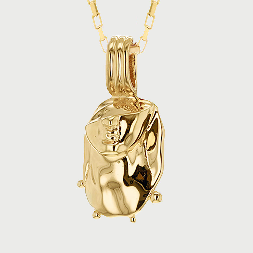 Velya Twin Pendant Necklace in Gold