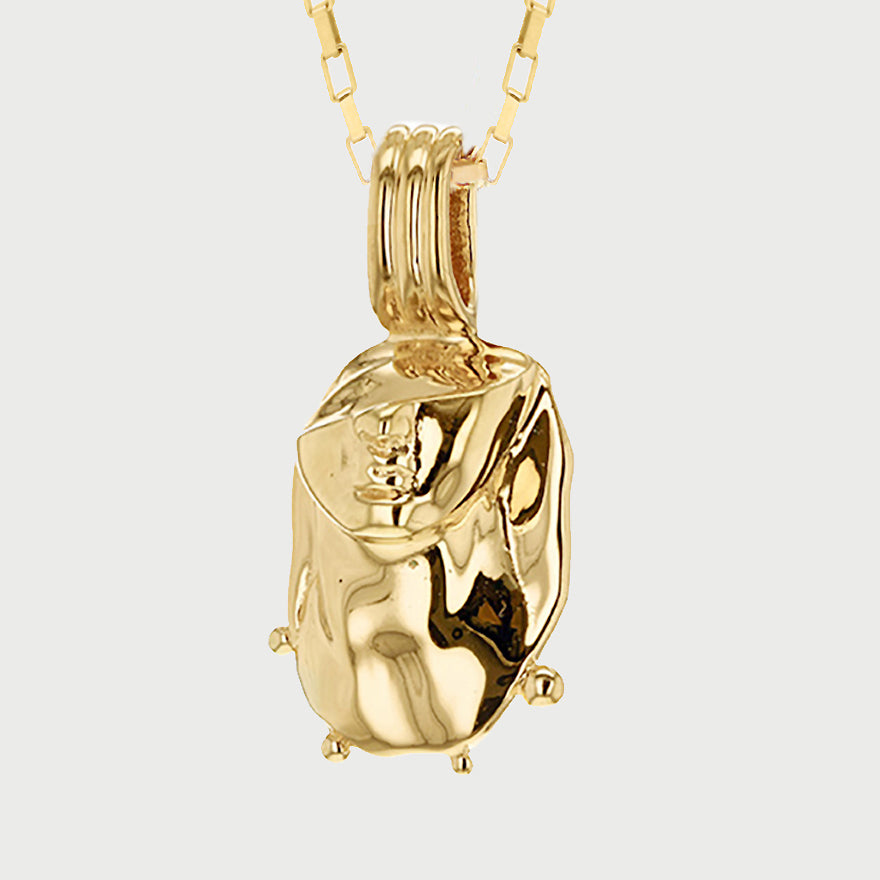 Velya Twin Pendant Necklace in Gold