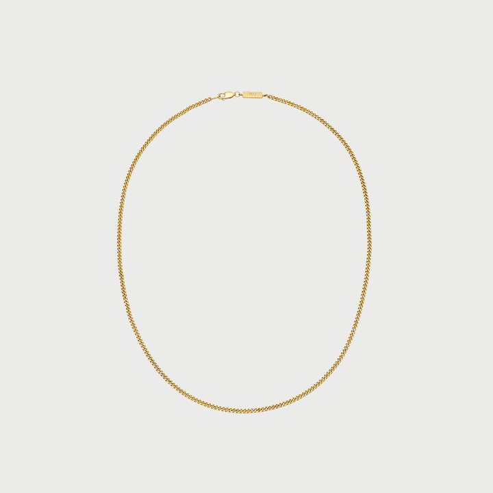 Curb Chain Necklace in Gold