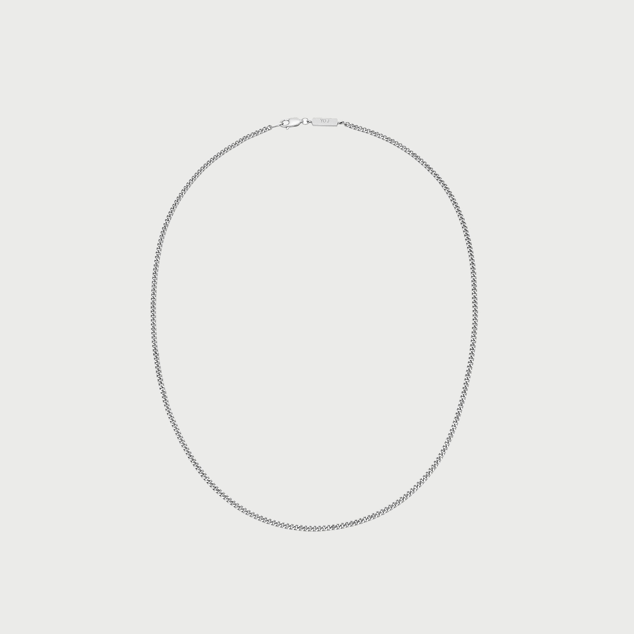 Curb Chain Necklace in Silver