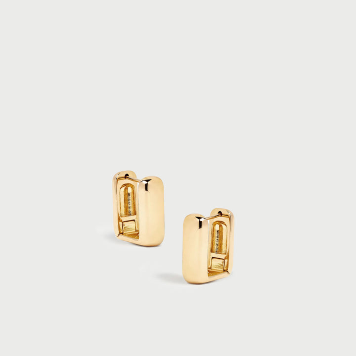 Prosto Mini Chubby Hoop Earrings in Gold