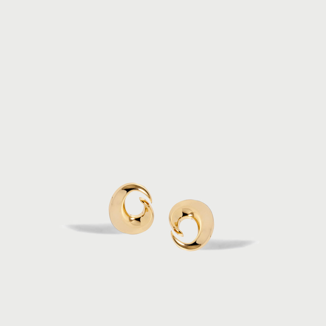 POTOSKA x YOJ Moon Stud Earrings in Gold