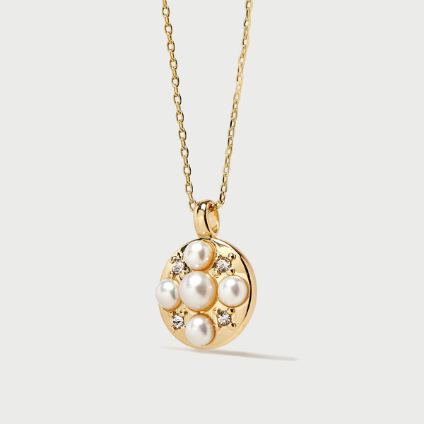 Stan Pearl Mini Pendant Necklace in Gold – YOJ