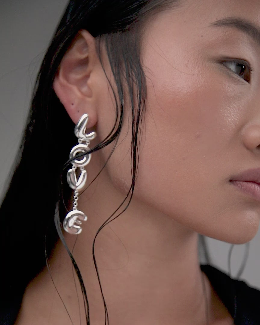 Loff Drop Maxi and Match Earrings in Silver