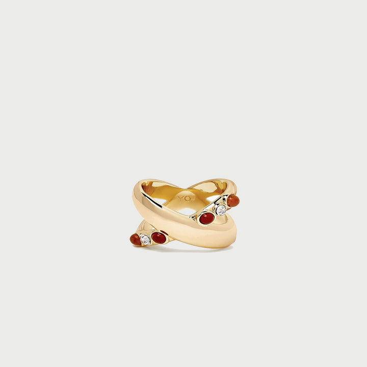 Arelo Stone Constellation Ring in Gold