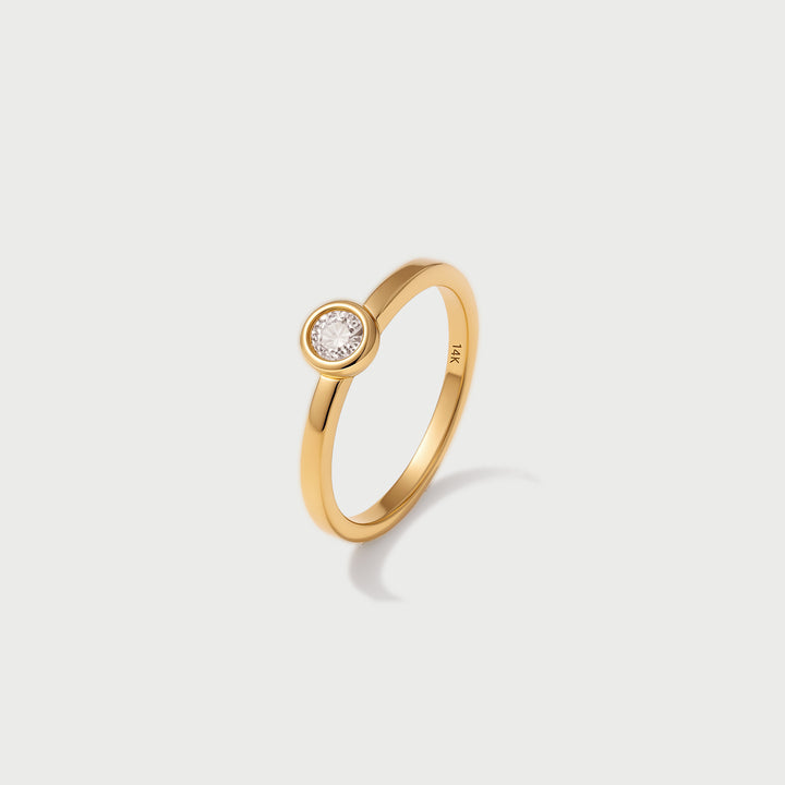 14ct Yellow Gold Diamond Band Ring