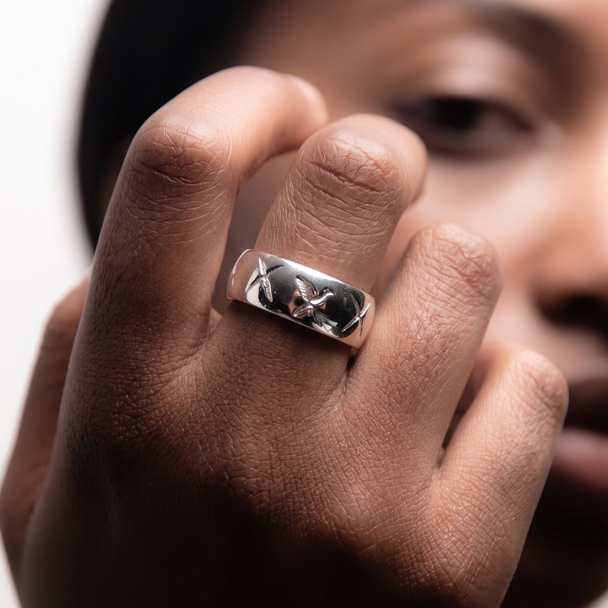 EX BAND RING IN SILVER