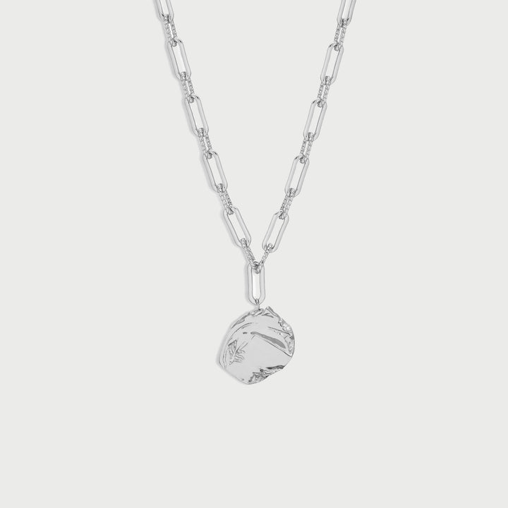 Mao Maxi Pendant Necklace in Silver