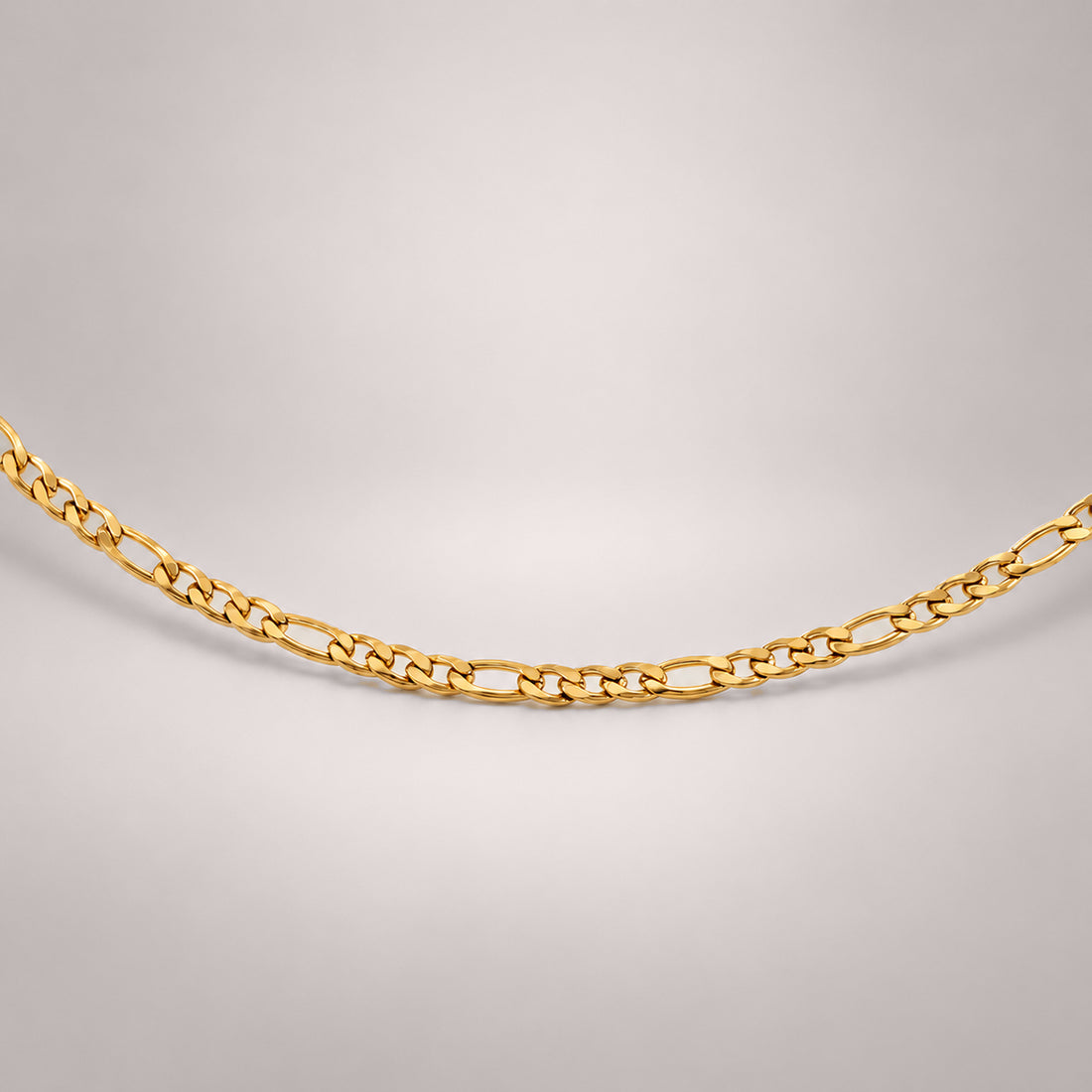Figaro Slim Choker Necklace in Gold